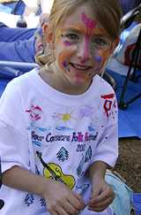 Face painting is popular with the youngsters at several local events