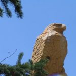 wood eagle sculpture